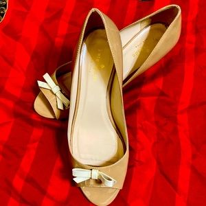 Kate Spade NEW YORK  Made in ITALY Peep-Toe Wedge Heel Women’s Shoes